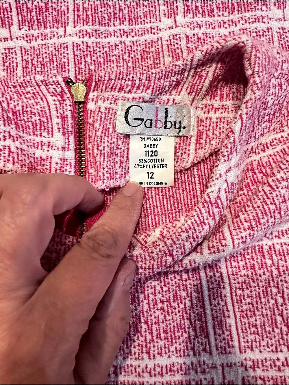 Gabby Checkered Mini Dress in Pink & White Size 12 - Picture 6 of 10